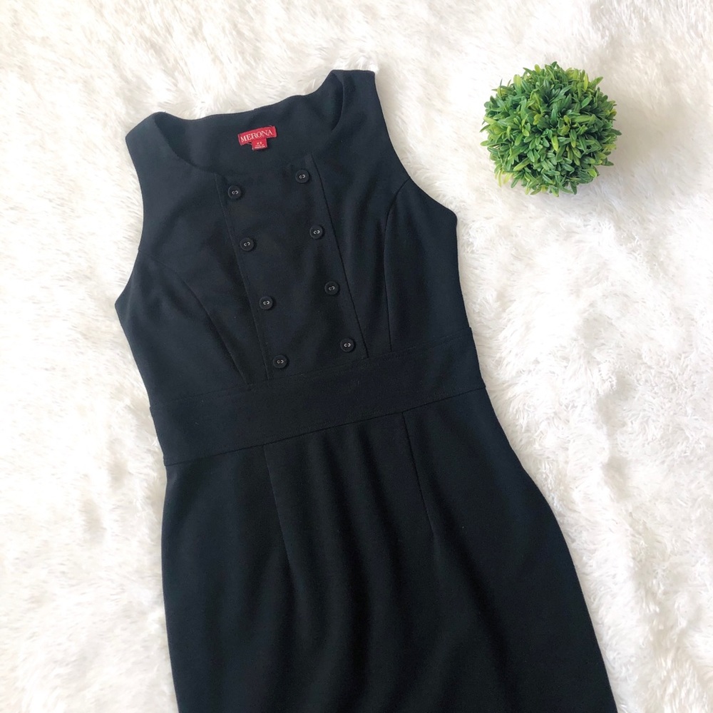 🎉 Final Price Merona black dress with buttons C8